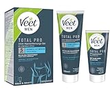 Veet Men Haarentfernungsset für Intimzonen des Körpers, Haarentfernungscreme für Herren, 100 ml und Balsam nach der Haarentfernung, 50 ml