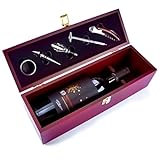 GOODS+GADGETS Weinkiste Zubehörbox Wein-Set Sommelier-Set Wein-Geschenk-Set; Weingeschenk Set mit Zubehör für Weinliebhaber (Weinkiste ohne Flasche)