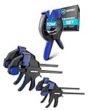 KISTEK® Zwingen-Bundle - 10x Federklemmzwingen + 4-teiliges Einhandzwingen-Set – Schnellverschluss & starke Spannkraft für Heimwerker & Werkstatt