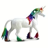 Safari Ltd. Regenbogen-Einhorn, realistische 14 cm große mythische Figur, magisches Spielzeug für Mädchen, Jungen und Kinder ab 3 Jahren