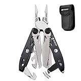 Geschenke für Männer, BIBURY 18 in 1 Taschenwerkzeug, Faltbares Multitools Edelstahl, Multifunktionale Zange Multiwerkzeug, Multi-Tool mit Notfallhammer Schraubendreher Säge für Camping Reparieren