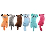 Itkcozcg Cartoon-Mäuse, Katzen, Teaser-Spielzeug, Plüsch, lustiges Knistergeräusch, geistige Stimulation, Tier für sicheres Zahnen und Langeweile, interaktive Katzen