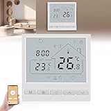 Raumthermostat Fußbodenheizung, 3A 230V Fußbodenheizung Thermostat Raumthermostat für Wasser Fußbodenheizung Thermostate Heizung Digital Intelligente Wandthermostat