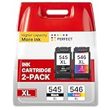 PG545XL CL546XL Multipack Druckerpatronen 545XL 546XL PG545 CL546 Patronen Ersatz Kompatibel für Canon Pixma TS3350 TS3150 TS3151 MX495 TS3450 TR4550 MG2550s MG2555s MG2950 (Schwarz und Farbe, 2 Pack)