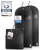 Kleidersack 2er Set 120x60cm mottensicher - Reise Kleidertasche mit Reißverschluss zur Aufbewahrung - Kleiderhülle Schutzhülle für XXL Anzüge, Mäntel, Jacken - Kleidersäcke, Anzugtasche, Hemdentasche