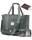 LOVEVOOK Reisetasche Damen, Wasserdicht Weekender Travel Bag mit Schuhfach, Duffle Bag Kliniktasche Geburt Mommy Handgepäck Tasche Saunatasche Gym Sporttasche Schwimmtasche für Reise Ryanair