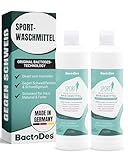 BactoDes - bWash Sportwaschmittel 2x 1L flüssig für Sportbekleidung gegen Schweiß - Probiotisches Flüssigwaschmittel mit Frischeduft - Sportwaschmittel ideal für Outdoor-, Sport- & Funktionskleidung