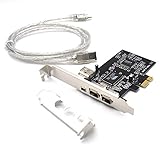 Pardarsey PCIe 3 Ports 1394A Firewire Erweiterungskarte, PCI Express (1x) auf Externe IEEE 1394 Adapter Controller (2 x 6 Pin + 1 x 4 Pin) mit Low-Profile-Halterung für Desktop-PC und DV-Anschluss