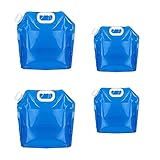 4 Stück Wasserkanister Faltbar Flexibler Faltbarer Wasserkanister mit Deckel Wasserbehälter Faltkanister Wiederverwendbare Faltwasserkanister für Outdoor Camping Wanderungen Picknicks Zubehör 5/10L