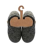 Slipstop Hausschuhe gefüttert für Erwachsene – Rutschfeste Pantoffel & Hausstiefel – Ultraleichte Slippers mit Innenfutter – Bequem für Zuhause, waschbar, Anthrazit, 44/45