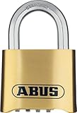 ABUS Zahlenschloss 180IB/50 - Vorhängeschloss aus Messing - wetterfest - mit individuell einstellbarem Zahlencode - ABUS-Sicherheitslevel 5 - Messingfarben