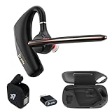Poly Voyager Legend 50 UC Bluetooth-Headset, Ladekoffer, AI-betriebene Geräuschunterdrückung, 4-Mic WindSmart, 10-Stunden-Akku, 29,9 m kabellose Reichweite, Multipoint-Konnektivität, Sprachassistent