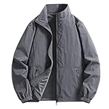 Sonnenschutz Shirt Windjacke Herren Leicht Atmungsaktiv Windbreaker Jacke Herren Übergangsjacke Mit Reissverschluss Stehkragen Kurzmantel Outdoor Jacken Dünne Freizeitjacke Sweatjacke Männer