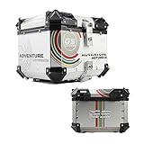 Topbox für Motorrad-Topcase, 36 l, 45 l, 55 l, 65 l, Aluminium-Gepäck-Tour-Helmbox, Motorrad-Kofferraum-Tour-Heckbox zum Aufbewahren von Gepäck, Lederfutter, Trägerkoffer, wasserdicht mit Sicherheit