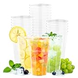 LOTMOFUN 50 Stück Partybecher Set, Plastikbecher 0,4l, Bruchsichere Polypropylen Trinkbecher, Mehrwegbecher für Getränkepartys, Geburtstag, Hochzeit