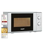 Exquisit Mikrowelle MW 802 G | Mikrowelle mit Grill 1000 W | Timer | 700 W gesamt | Mikrowelle klein und platzsparend 20 L Garrraum | silber