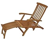 Deckchair Maine mit Fussteil aus Eukalyptus Hartholz, FSC®-Zertifiziert