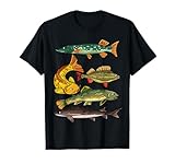 Angler Angeln Kinder Forelle Karpfen Hecht Stör T-Shirt