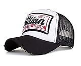CHENNUO Basecap Mesh Cap Herren Trucker Baseballcap Distressed Snapback Sport Kappe (Schwarz-1)