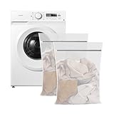 Rlssaki 2 Stück Wäschenetz für Waschmaschine, Wäschesack Groß, Wäschebeutel aus Netzgewebe, Laundry Bag mit Reißverschluss, Wäschesäcke aus Netzstoff, für Mäntel, Bettbezüge, Daunenjacken (60x80 cm)