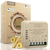 MOES Wlan Alexa Smart Rolladenschalter Modul mit Prozentanpassung,Relais Rolladen Zeitschaltuhr für Rollladenmotor, Kompatibel mit Smart Life Tuya App, Alexa und Google, Neutralleiter erforderlich