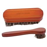 Veemoon 2 Stück Schuhbürstenset Schwarze Schuhcreme Schuhputzbürste Schuhputzset Schuhputzer-Sneaker-Kit Borstenbürste reinigungsbürste Schuhe saubere Werkzeuge Schuh sauber Pferdehaar rot