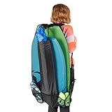 Yello Mehrzweck-Bodyboard-Tasche, Strandtasche, mit wasserdichter Rückseite, bis zu 106 cm, Bodyboard-Rucksack, Schwarz