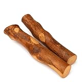 Alp Chew Olivenholz für Hunde Größe Large 2 Stück – Kaustange & Kauspielzeug aus Naturholz zur Zahnpflege – Splitterfrei, Robust & Kaustick
