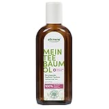 alkmene Mein Teebaumöl Kopfhaut Tonikum 250 ml Juckreiz Linderung 100% bestätigt - naturreines Teebaumöl, vegan & klimaneutral - beruhigendes Haarwasser bei trockener & juckender Kopfhaut