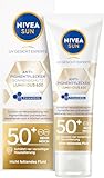 NIVEA SUN Anti-Pigmentflecken Sonnenschutz mit LSF 50+, nicht fettendes Sonnencreme Fluid mit patentiertem LUMINOUS630® & hohem LSF, UV Gesicht Experte Anti Pigmentflecken Sonnenschutz (40 ml)