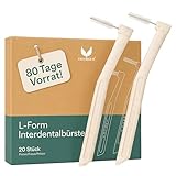 VIGOROUS® Interdentalbürsten L-Form - Größe 0, 0,4 mm -20 Stk. nachhaltige Zahnzwischenraumbürsten - Dentalbürsten für zahnreinigung zwischenräume -gründliche Zahnpflege dank zahnzwischenraumreiniger