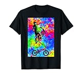 Farbspritzer Abstrakt Rad BMX Racing Impressionismus T-Shirt