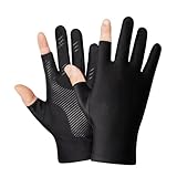 GENGENER Bequeme Fahrradhandschuhe, atmungsaktiv, Eisseide, leicht, schnell trocknend, für Herren und Damen, Touchscreen, rutschfestes Design