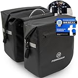 Forrider 2er Set Fahrradtaschen für Gepäckträger Wasserdicht Reflektierend | Gepäckträgertaschen 44L | Sattel Tasche fürs Fahrrad zum Einkaufen