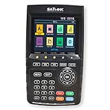 Satelliten Messgerät I Sat Finder für DVB-S/S2 & Unicable I Digitales Messgerät mit 3,5' TFT LCD Display & Tonsignal I inkl. Steckernetzteil, AV-Adapterkabel & Nylonschutztasche