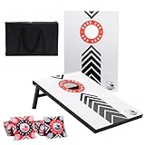 Offizielles Cornhole Set 90x60 - Red Zone - 2 Bretter - 2x4 Taschen (90x60 MDF RED Zone)