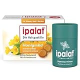 ipalat Halspastillen Honigmild: Bei Heiserkeit & Hustenreiz, besonders milder Geschmack ohne Menthol, mit Primelwurzel, Anis und Fenchel, 120 Lutschpastillen + Sommerminze Add-On (40 Stück)