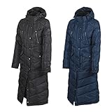 Lazura - Winter Reitmantel Sophia für Damen | wasser- & windabweisend | wattierter Damen Wintermantel | atmungsaktiver Steppmantel | Reitbekleidung in Nachtblau | Größe XS