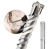 Weischer® - SDS Max Bohrer 45 x 600mm | vierschneidiger & langlebiger Steinbohrer | Betonbohrer mit Doppelwendel | Bohrhammer kompatibel | robuste Bohrspitze für Beton, Naturstein & Mauerwerk