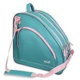 WOLT Schlittschuhtasche – Rollschuh-Taschen, Inline-Skate-Tasche mit verstellbarem Schultergurt, für Jugendliche und Erwachsene, Mintgrün