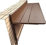 Balkon-Klapptisch, Outdoor-TAXXIIs Geländer-Hängetisch, 1,6 cm Hubschreibtisch für Kaffeeterrassengarten, Gute Stabilität (Farbe: Schwarz, Größe 3,28 x 1,21