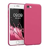 kwmobile Handyhülle kompatibel mit Apple iPhone SE (2022) / iPhone SE (2020) / iPhone 8 / iPhone 7 Hülle - Handy Case aus weichem Silikon in Rosa matt