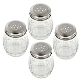 KICHOUSE 4 Stück Küchenstaubwedel Stöpsel Neuartige Einmachgläser Kettenflaschen Wiederverwendbarer Für Kaltes Gebräu Shaker Klare Riechsalze Etiketten Gewürzbehälter Mit