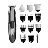 Homoyoyo Wasserdichte Elektrische Haarschneidemaschine mit LCD Display USB Aufladbar Geräuscharm Aufsätze für Präzise Schnittlängen Stunden Laufzeit Metallklingen Spritzwasserschutz