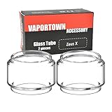 Vaportown Ersatzglas kompatibel mit Geekvape Zeus X Verdampfer Glas Bulb Pyrex Ersatz für GeekVape Zeus Dual RTA Bubble Glass Tank (2 Stück)