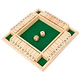 ifundom Holzbrett Würfelspiel mit Zahlen für Spieler Lustiges Gesellschaftsspiel für Party und Unterhaltung Intelligenzförderndes Brettspiel Pädagogisch Robustes Holzmaterial