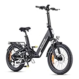 ENGWE E Bike mit APP, ebike 48V 13.5Ah Akku bis 135km, Drehmomentsensor & hydraulische Bremsen, 20 * 3.0 Reifen, 2 Stunden aufgeladen (Schwarz-YS-768)