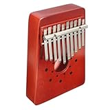 ERINGOGO Tasten Kalimba Daumenklavier aus Akazienholz Tragbares Vintage Fingerklavier Leichtes Musikinstrument für Anfänger Rote Kalimba für Fingerkoordination und Rhythmusübungen