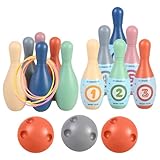 Diuyzoc Toddler Bowling Set, Cartoon Bowling Toy Set, Bowling Set Kids, Animal Bowling Toy Set, Birthday Party Games Indoor Interactive Fun Sports Games, Easy to Use, Portable for Kids