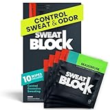 SweatBlock Antiperspirant Wipes - Maximum Clinical Strength - Treat Hyperhidrosis & Excessive Sweating for Men, Women, and Teens - up to 7 Days Protection Per Wipe - Dermatologist Tested, Unscented, 10 ct.